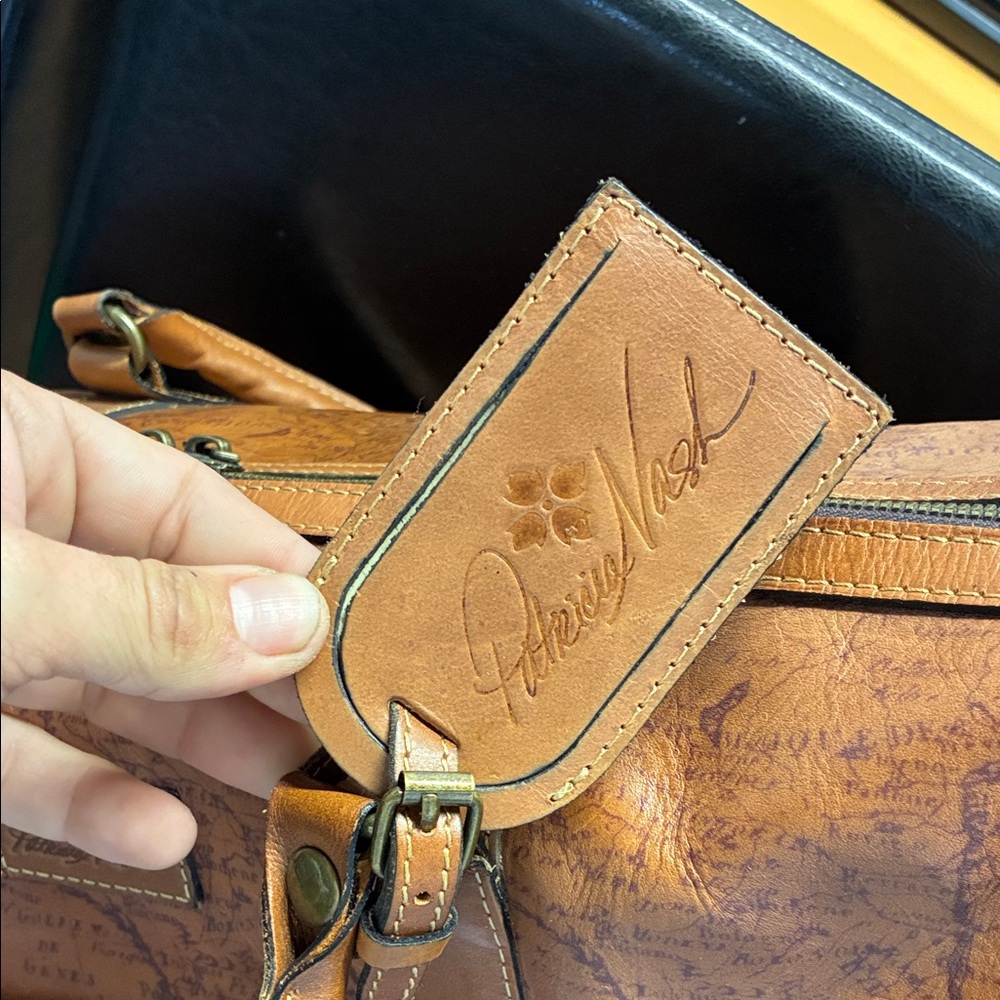 Patricia Nash Tan Leather Duffel Bag - Picture 9 of 12